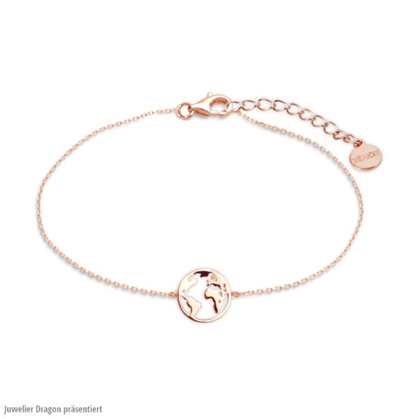 Armband XENOX XS3165R roséfarben Weltkugel