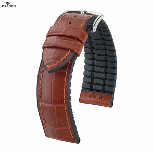 Uhrenarmband HIRSCH Paul M 0925028170-2-20 Farbe  aus Kalbsleder geprägt