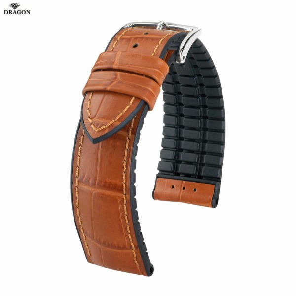 Uhrenarmband HIRSCH Paul M 0925028175-2-20 Farbe  aus Kalbsleder geprägt